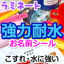 強力耐水加工ラミネートお名前シール【ディアカーズ】【おなまえシール】【ネームシール】