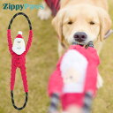 ZippyPaws クリスマス ロープタグ サンタ 大型犬 ぬいぐるみ おもちゃ ロープ 引っ張りっこ 全長約71cm ジッピーパウズ 海外ブランド 輸入品 iiko
