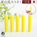 ろうそく 菜の花ろうそく 豆 16本入 ミニ 短い 約20分燃焼 国産 仏具 手元供養 仏壇 お供え お盆 命日 おしゃれ お悔み お悔やみ 贈り物 白檀 ミニ...