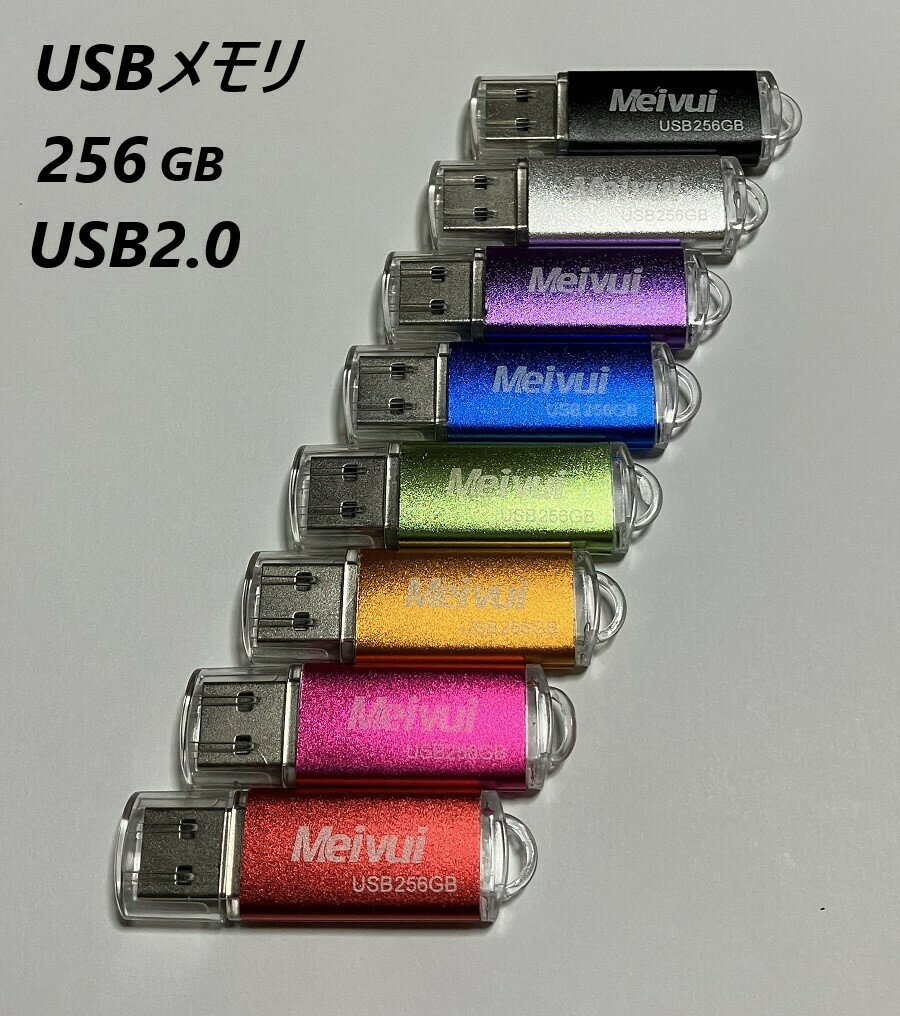 USBメモリ 256GB USB2.0 かわいい usbメモリ選べる8色