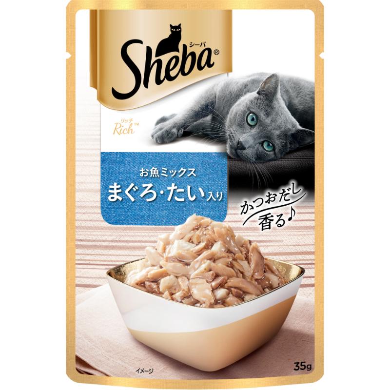樂天商城 - 【お取り寄せ】 [マース] シーバ リッチ お魚ミックス まぐろ・たい入り 35g タイ