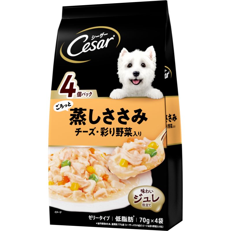 樂天商城 - 【お取り寄せ】 ［マース］シーザー ごろっと蒸しささみ チーズ・彩り野菜入り 70g X 4袋 タイ