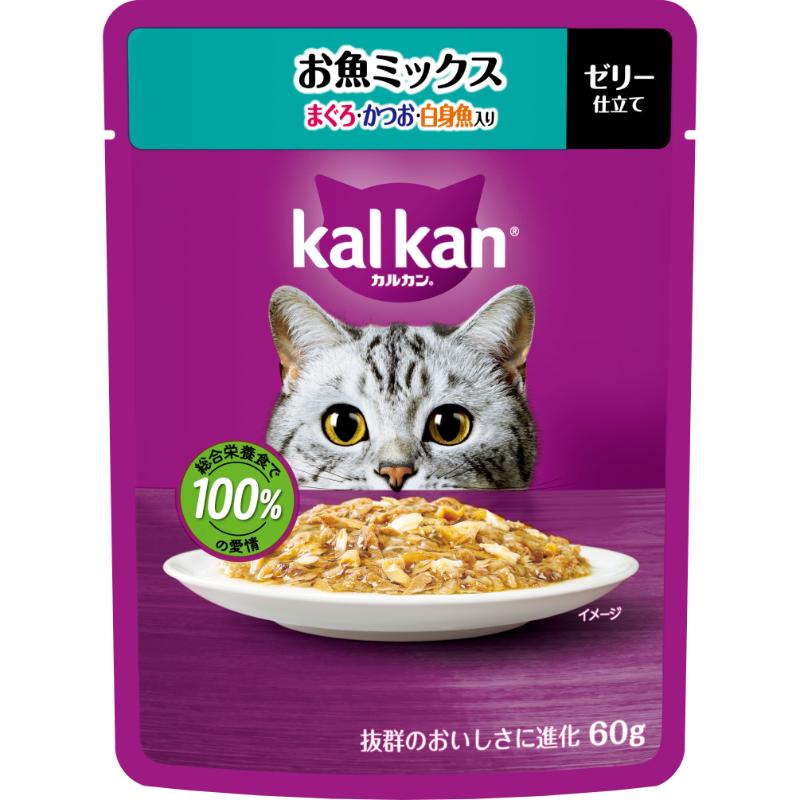 樂天商城 - 【お取り寄せ】 ［マースジャパン］カルカン パウチ お魚ミックス まぐろ・かつお・白身魚入り 60g タイ
