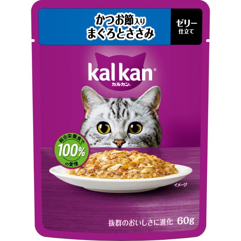樂天商城 - 【お取り寄せ】 ［マースジャパン］カルカン パウチ かつお節入りまぐろとささみ 60g タイ