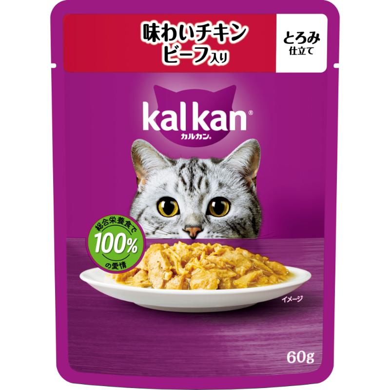 Cat - 【お取り寄せ】 ［マースジャパン］カルカン パウチ 味わいチキン ビーフ入り 60g タイ