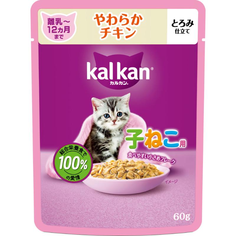 樂天商城 - 【お取り寄せ】 ［マースジャパン］カルカン パウチ 12ヵ月までの子ねこ用 やわらかチキン 60g タイ