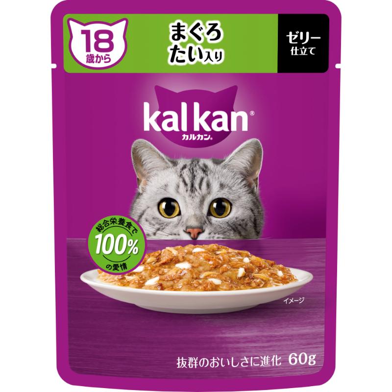 樂天商城 - 【お取り寄せ】 ［マースジャパン］カルカン パウチ 18歳から まぐろ たい入り 60g タイ