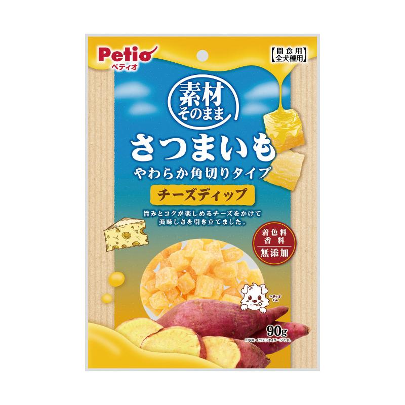 ・食物繊維、ビタミンC・E豊富なさつまいもに旨みとコクが楽しめるチーズをかけて、美味しさを引き立てたおやつです。・硬いものが苦手なワンちゃんでも食べやすいやわらか仕上げ。・着色料、香料 無添加。さつまいも本来の甘みが感じられます。［給与方法］※愛犬の健康状態、年齢、運動量を考慮したうえで別記の給与量を目安に1日1～2回に分けてお与えください。［保管方法］・直射日光・高温多湿の場所をさけて保存してください。・開封後は必ずチャックを閉じて冷蔵庫で保存し、賞味期限に関わらずなるべく早くお与えください。※こちらはお取り寄せの商品のため、通常より出荷までにお時間がかかります。 3～7営業日以内の発送になります。