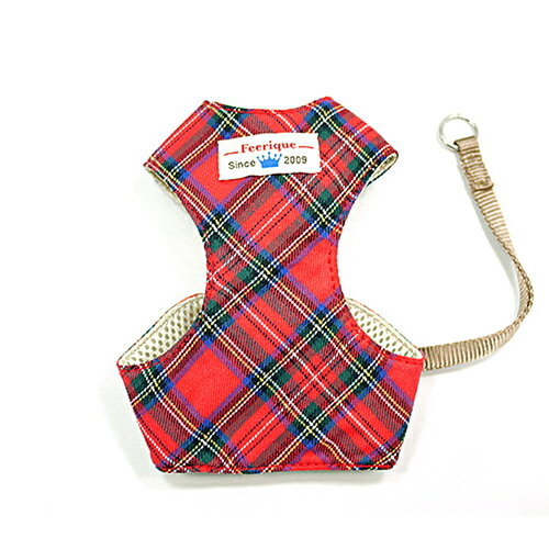 【お取り寄せ】 フェリーク タータンチェックベストハーネス レッド 1号 ( 1号 , レッド )