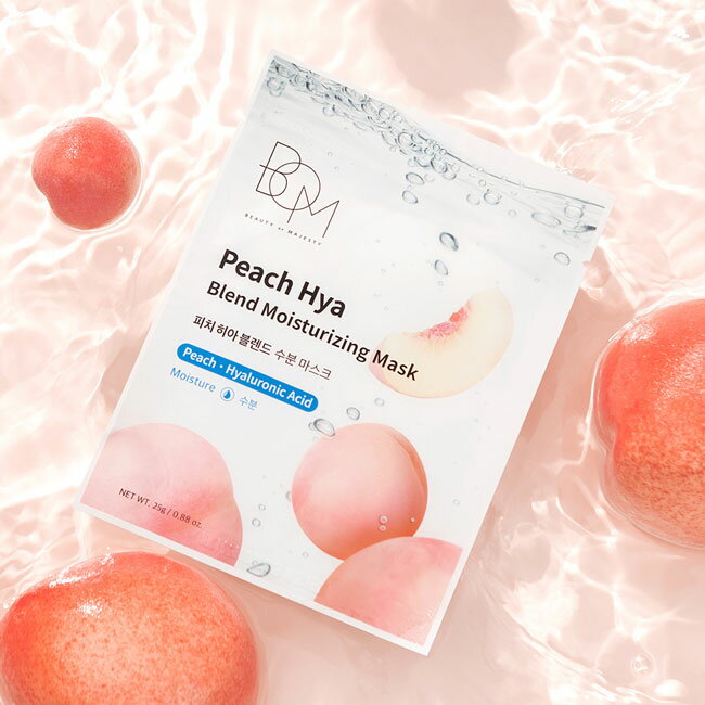 BOM BLEND MASK ピーチヒアモイスチャライジング（1枚）保湿 ブライトニング ジェルマスク シートパック 2