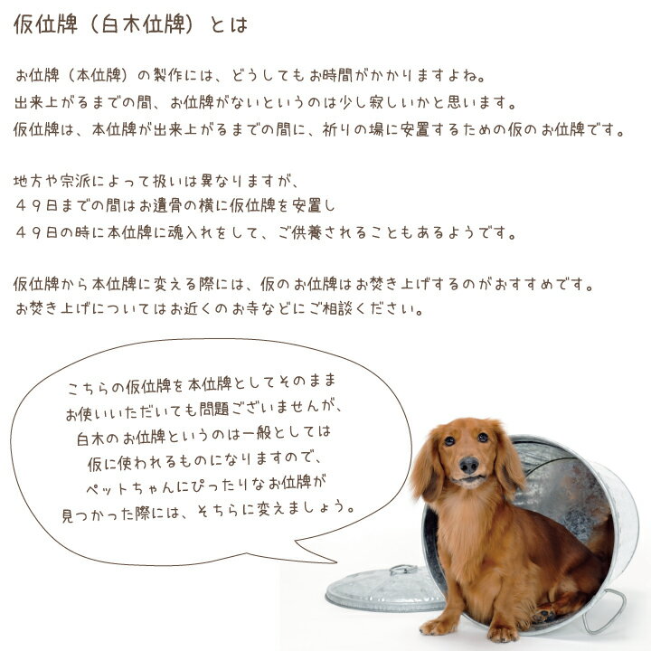 楽天市場 ペット位牌 仮位牌 手書き位牌 桐 白木ペット供養 49日 四十九日 法要 白木位牌 自分で作る 簡単 木製 犬 猫 うさぎ 動物 ハムスター フェレット いはい いひ 文字 ペット仏壇仏具のディアペット