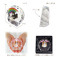 【ペット仏具】【ペット位牌】セレクトクリスタルラージペットメモリアルペット供養犬猫ガラスかわいいきれいミニ犬の位牌猫の位牌お供え丸ラウンドガラス