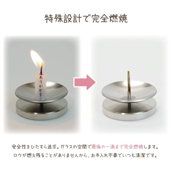 ガラス製の美しいロウソク立てです ロウがきれいに燃え尽きるように設計されているから 安心してお使いいただけます ペット仏具 おすすめ ガラス製 ろうそく立て アーバンペット供養 キャンドル おしゃれ ペットロス ペット供養 ケース ローソク ミニ 安全