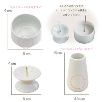 選べるシルエットとお名前入り仏具5点セット仏具陶器シルエットオリジナル花立供物台香炉ろうそくロウソク立て水入れ花瓶かわいい絵イラスト遺影オーダー焼き付け