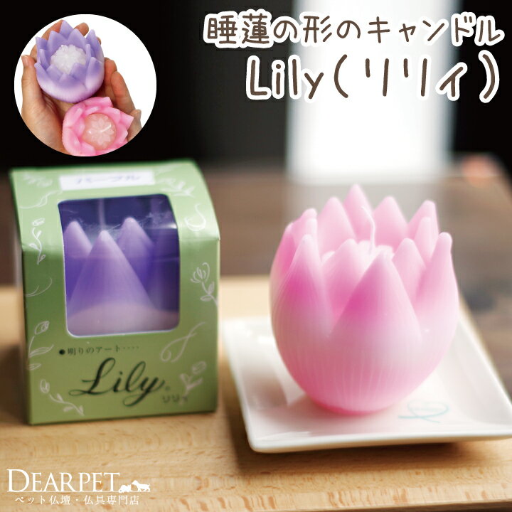 キャンドル リリィ Lily 睡蓮 単品 【器は付属しません】ピンク パープル 紫 蓮 ハス ロウソク ローソク 蝋燭 お供え 供養 盆 彼岸 49日 明かり ...