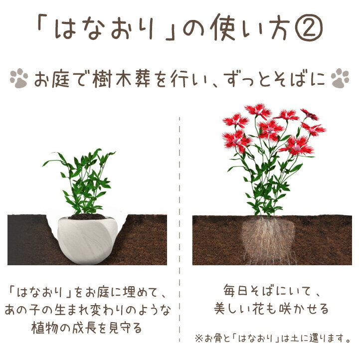 ご自宅でできる 小さな樹木葬 プランター葬 のキットです お部屋に置いておいてもなじむデザインになっています はじめてでも安心して育てられるお花の種付き ペット骨壷 ペット骨壺 はなおり 土に還る 骨壺 ペット 樹木葬 ペット供養 メモリアルグッズ お墓 おしゃれ 犬
