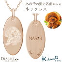 ペット メモリアルグッズ 写真入り 刻印 プレート ネックレス 写真 彫刻 ペンダント K18 Pt950 NS-603 ケイウノ K.UNO 国産 日本製 メ...
