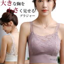 【送料無料】【小さく見せるブラ】ブラジャー ぶらじゃー カップ付き ナイトブラ BRA nightBra 大きいサイズ ノンワイヤー かぶり ストレッチ 脇高 楽 小さく見えるブラ 幅広ストラップ