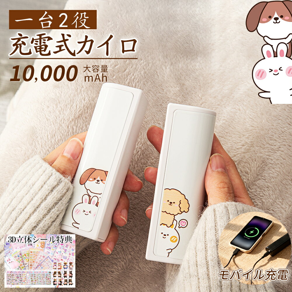 ＼もこスリッパ限定特典！／充電式カイロ 電気カイロ 55℃ 2秒速熱 14000mAh モバイルバッテリー付き 温活グッズ 磁石分離式 2個セット 繰り返し使用 充電カイロ 繰り返しエコカイロ 通勤 通学 親友とシェア 省エネ お財布優しい