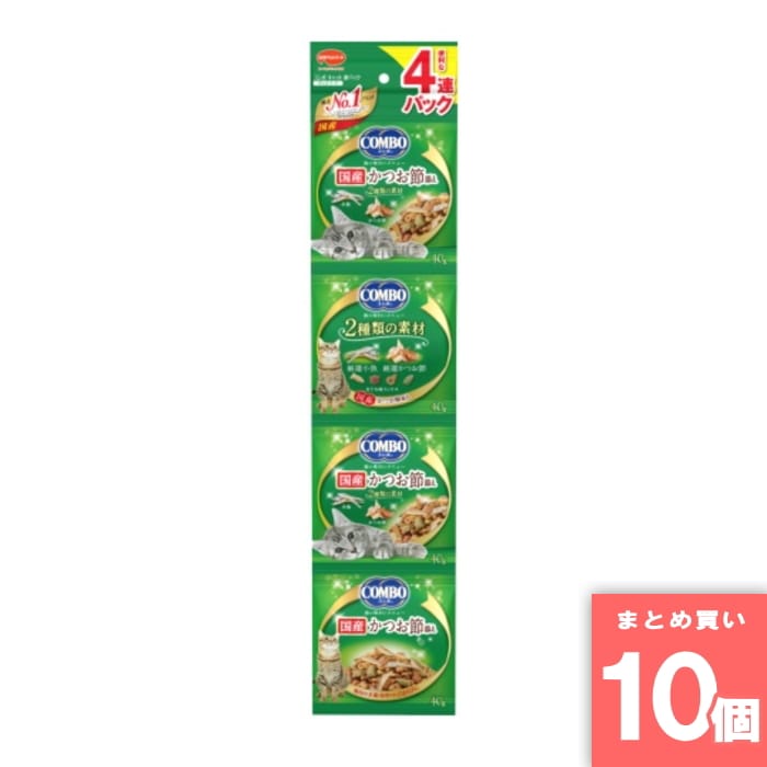 Rakuten - 日本ペットフード [取寄10][まとめ買い]【10個セット】日本ペット コンボ4連パック カツオブシ40G [4902112042120]