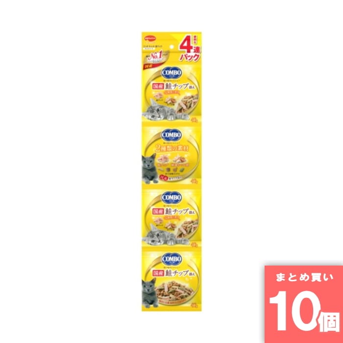 Rakuten - 日本ペットフード [取寄10][まとめ買い]【10個セット】日本ペットコンボ連パック海の味わい鮭 [4902112043189]