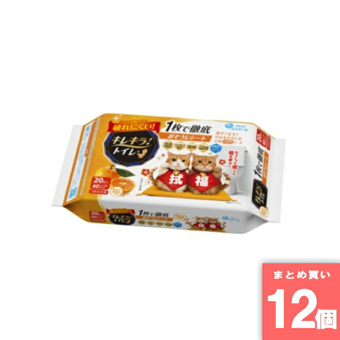 大王製紙 [まとめ買い]【12個セット】キレキラ! トイレクリーナー 招き猫デザイン企画品 みかんの香り つめかえ用 10枚X2P