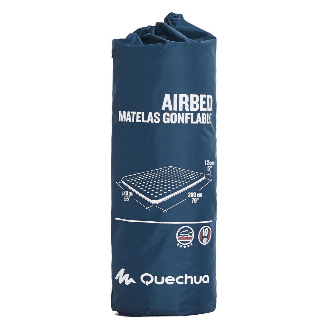 QUECHUA(ケシュア)キャンプマットレス・エアーマットAIRJOY-140CM-ピューター-ワンサイズ-8554011