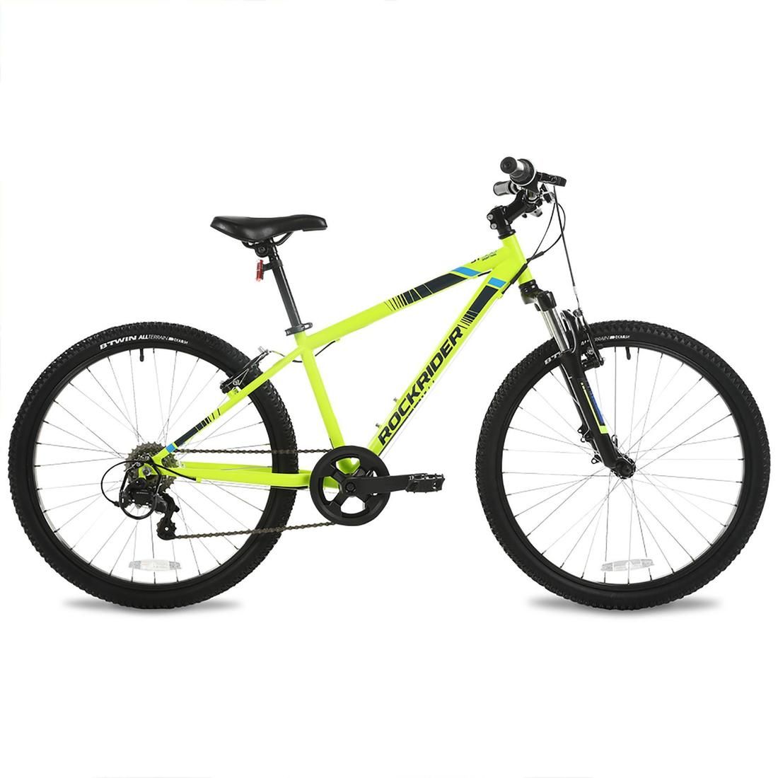 【メーカー直営 365日間返金返品保証】Decathlon サイクリング マウンテンバイク 24インチ 自転車 Rockrider ST 500 キッズ（9〜12歳用） - イエロー - BTWIN (ビトウィン) - 2751252