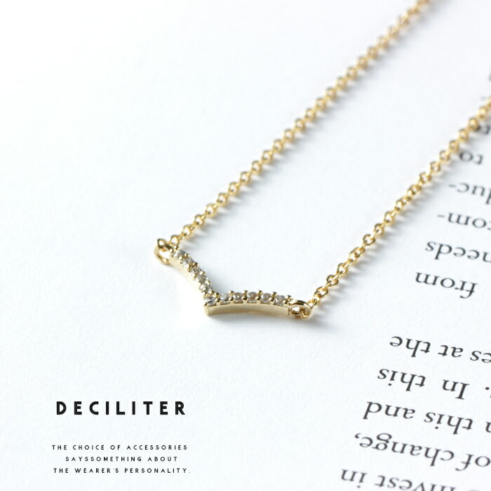 ネックレス レディース シンプル ラインストーン 小ぶり アクセサリー おしゃれ ワンポイント 華奢 ゴールド ショート ペンダント