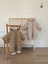 キルティングフードロンパースベビー服 子供服 春冬 韓国 赤ちゃん baby 12M 58-75cm 6-12M lacamel ラカメル