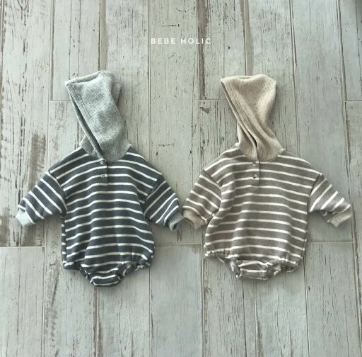 ボーダーフードロンパース ベビー服 子供服 春冬 韓国 赤ちゃん baby Mサイズ 70-75 9-12M bebeholic べべホリック ボーダーフードロンパース ベビー服 子供服 春冬 韓国 赤ちゃん baby Mサイズ 70-75 9-12M bebeholic べべホリック