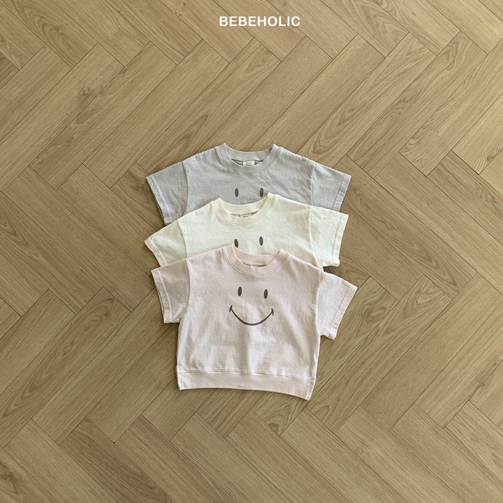 韓国子供服 ベビー服 スマイルTシャツ トップス bebeholic べべホリック