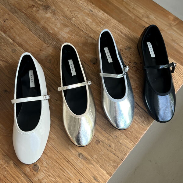 バレエシューズ パンプス フロントストラップ フラット レディース ぺたんこ 黒 金 銀 ブラック アイボリー ゴールド シルバー 歩きやすい 靴 婦人靴 韓国