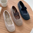 バレエシューズ パンプス フロントストラップ フェイクファー フラット レディース ぺたんこ 黒 茶 ブラック ブラウン ベージュ 歩きやすい 靴 婦人靴 韓国