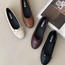 バレエシューズ パンプス りぼん リボン フラット レディース ぺたんこ 黒 茶 ブラック ブラウン チョコ アイボリー 歩きやすい カジュアル 靴 婦人靴 韓...