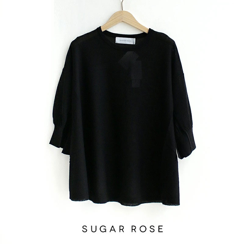 Rakuten - SUGAR ROSE シュガーローズ　袖スリットペプラムシアーニット　256658-B