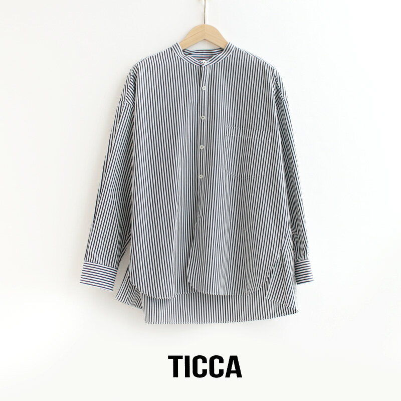 TICCA ティッカ ノーカラーシャツ TBCA-102