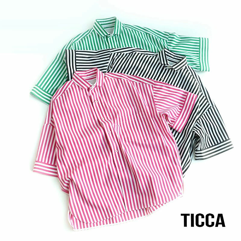 Rakuten - TICCA ティッカ　スクエアビッグ半袖シャツ TBCS-003