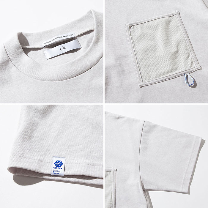 【SALE】F/CE.　エフシーイー　ANTIVIRAL MESH POCKET TEE　アンチウイルス メッシュポケット Tシャツ(メンズ)　FPA01221M0003【抗ウィルス素材　ドロップショルダー　セミオーバーサイズ】◆5