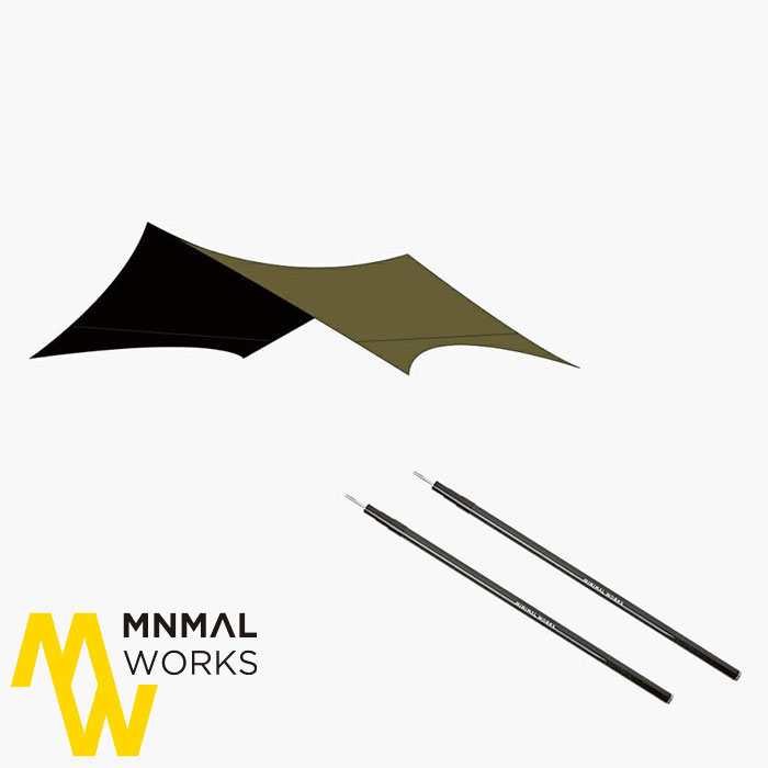 楽天DECO APARTMENT STORE楽天市場店【セットでお得♪】MINIMAL WORKS ミニマルワークス マンゴーシェードヘキサタープEX 3点セット［MANGO SHADE HEXA TARP EX/マンゴーシェードヘキサタープEX（タン） MGTA-MS001-GO2］［PINOCCHIO AIR 200/ピノキオ エアーポール MGTA-PC201-PO0GY］【camp】