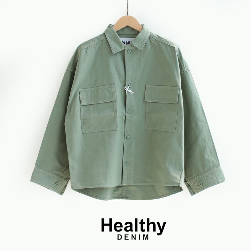 Healthy DENIM ヘルシーデニム Kidney.B オーバーサイズミリタリーシャツ H65911503SGR