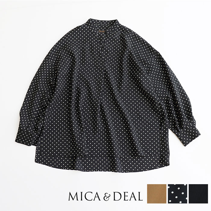 MICA&DEAL マイカアンドディール　キーネックブラウス　0121401295◆5ss