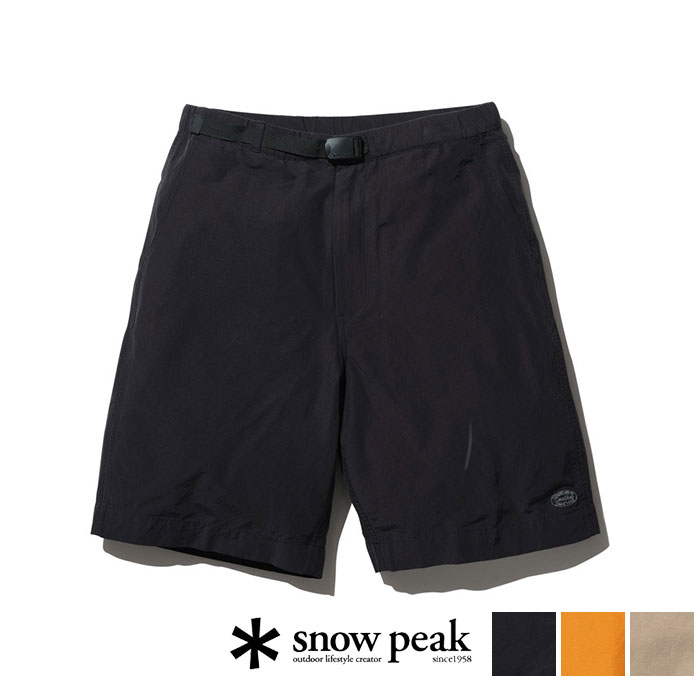 スノーピーク アウトドア パンツ メンズ snow peak　スノーピーク　Light Mountain Cloth Shorts　PA-22SU102(メンズ)【ショートパンツ　ハーフパンツ アウトドア　キャンプ　ストレスフリー　ベルト　軽量　撥水】