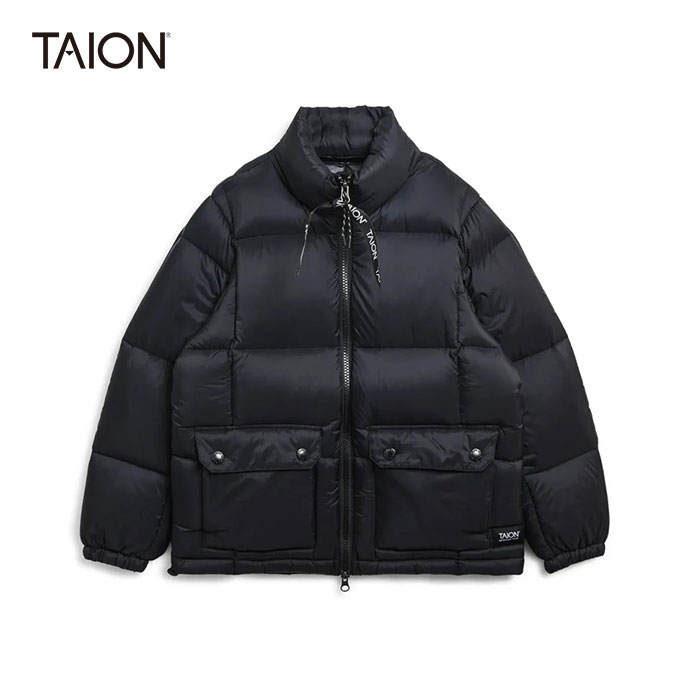 乐天商城 - TAION/タイオン　KIDS PACKABLE VOLUME DOWN JACKET＜MOUNTAIN＞/マウンテン パッカブル ボリュームダウンジャケット　K102VZMT【キッズ】【BLACK】