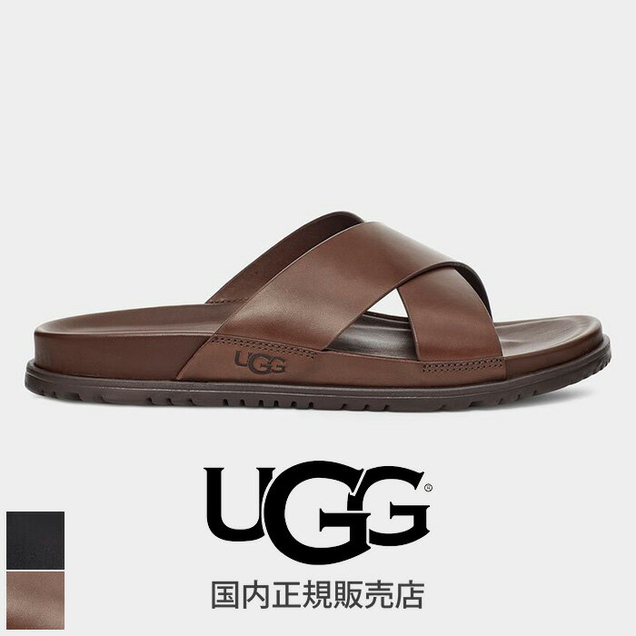 【国内正規販売店】UGG/アグ Wainscott Slide ウェインスコット スライド 1117476【メンズ サンダル デッカーズ レザー】