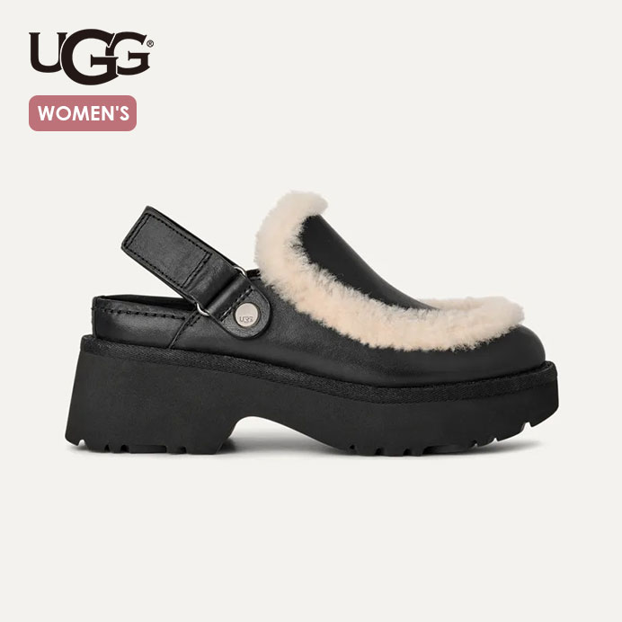 UGG/アグ ESMEE LEATHER CLOG/エスミーレザークロッグ 1171507【レディース】【BLACK(BLK)】【デイリー ワンマイル】