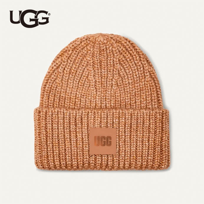 【国内正規販売店】UGG/アグ　U CHUNKY RIB BEANIE/チャンキー リブ ビーニー　20061【レディース】【(CAM)camel】
