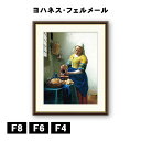 アート額絵 ヨハネス・フェルメール 牛乳を注ぐ女 J1-002 F8 F6 F4 名画 高精細巧芸画 複製画 手彩仕上げ 額装品 アート フレーム