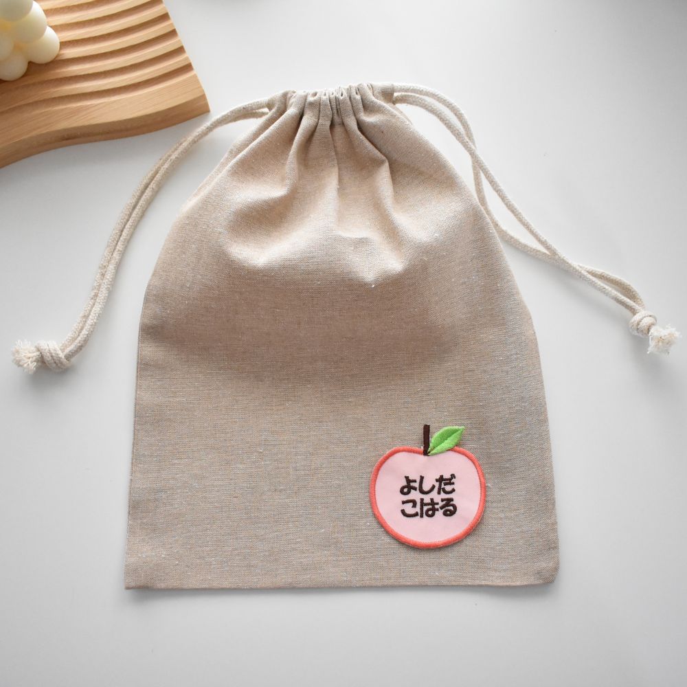 DECO DESEN オリジナル お名前ワッペン りんご ワッペン 名入れ アイロン接着 シール