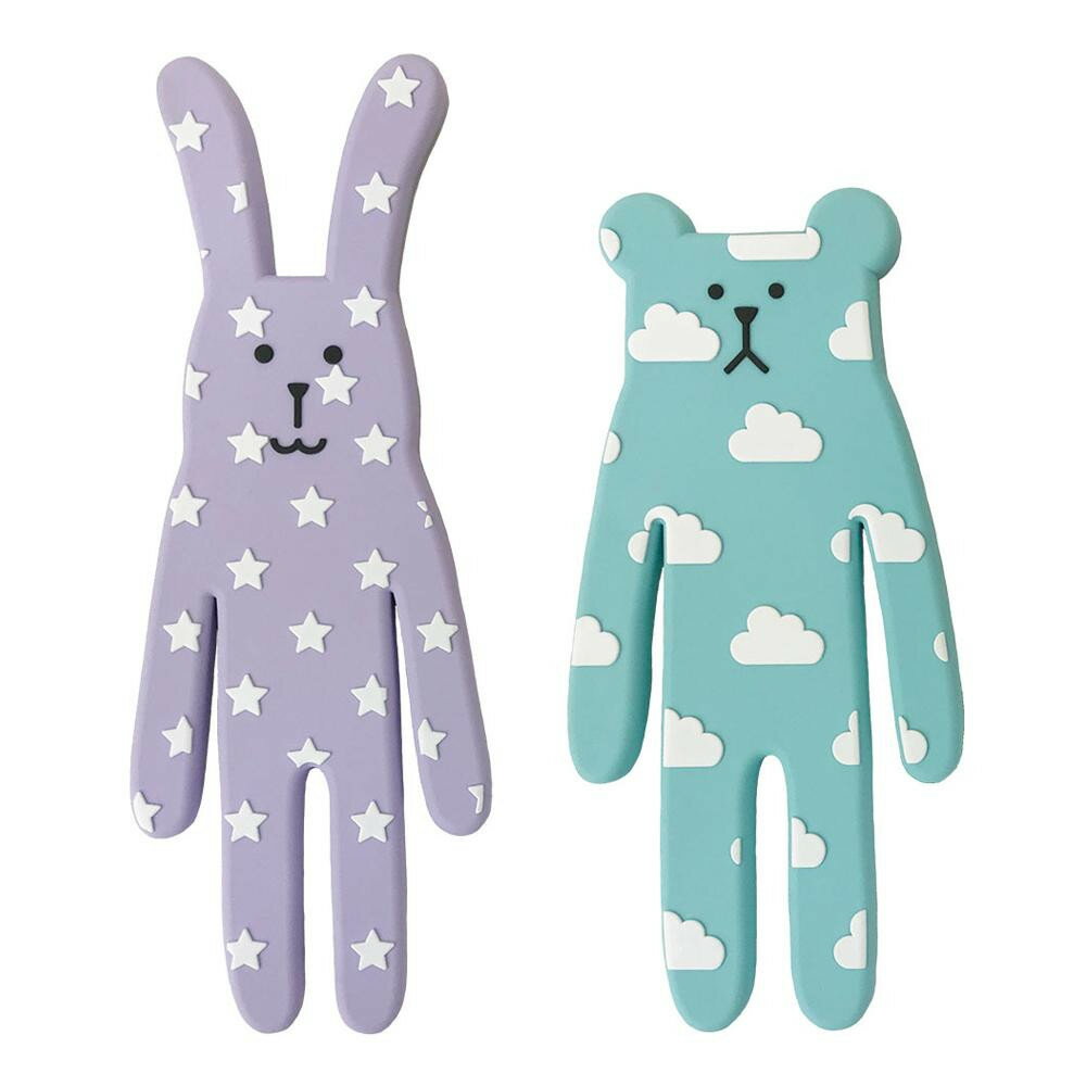 【代引き・同梱不可】マグネットフック クラフトホリック 2個セット(LAVENDER×SKY)スマホスタンド キーホルダー キッチンフック